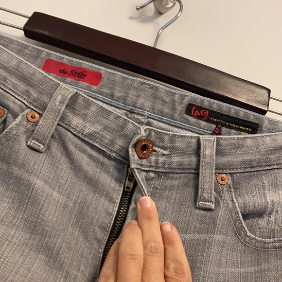 AG Adriano Goldschmied The Stilt Slim Ankle Grey Jeans Size 29R - Picture 4 of 10